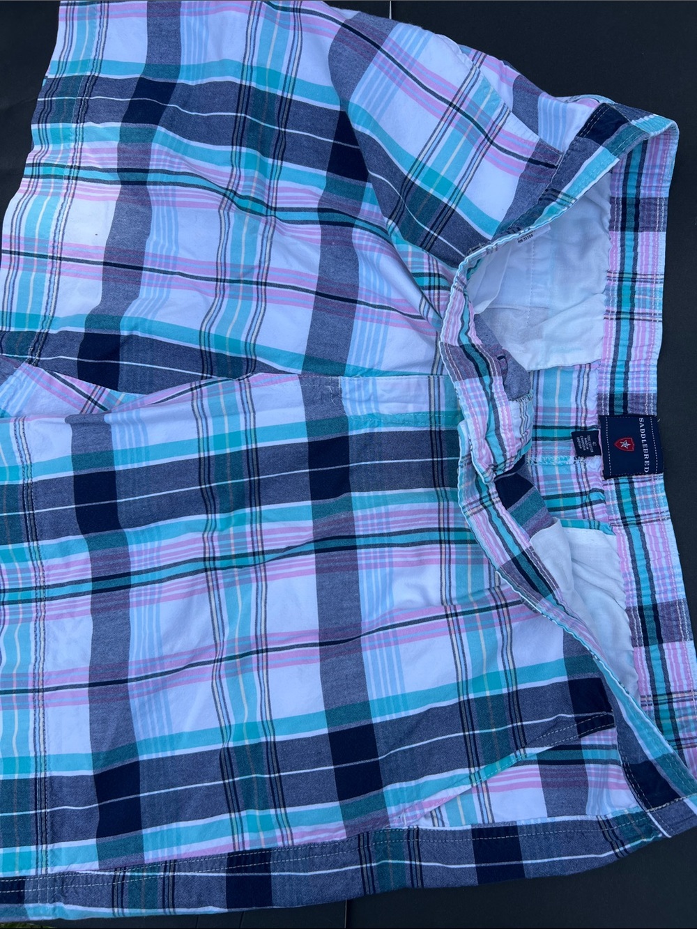 SADDLEBRED Men's Plaid Cotton Shorts - Multi Color